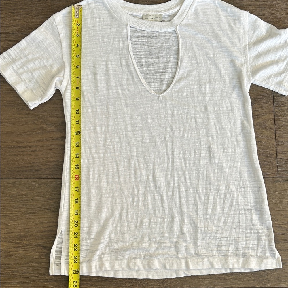 Lucky Brand White Short Sleeve Tee - Picture 9 of 9